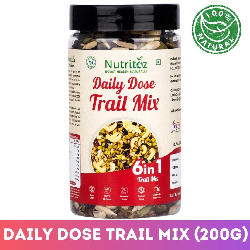 Nutritoz 6 in 1 Daily Dose Trail Mix with Nuts, Seeds & Berries