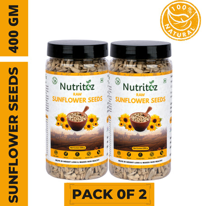 Nutritoz Raw Sunflower Seeds for Eating, Rich in Proteins, Fiber, Calcium, Magnesium and Zinc with many other Health Benefits