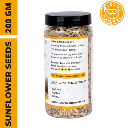 Nutritoz Raw Sunflower Seeds for Eating, Rich in Proteins, Fiber, Calcium, Magnesium and Zinc with many other Health Benefits